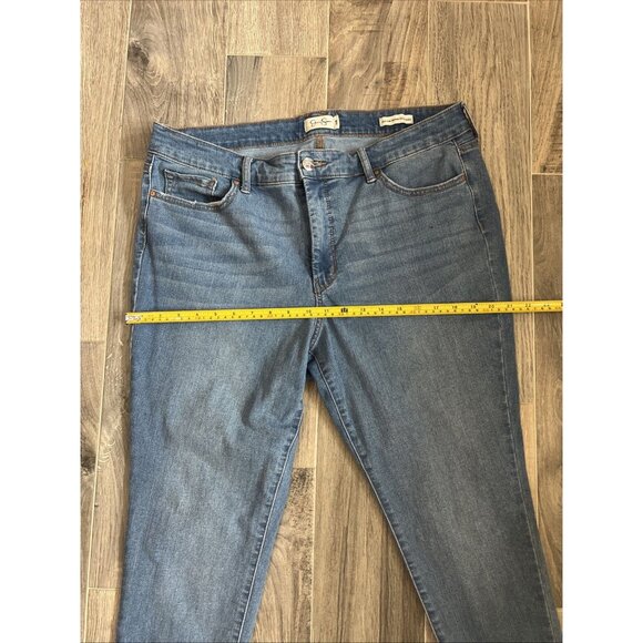 Jessica Simpson High Rise Forever Rolled Ankle Blue Jeans Women’s Size 16W - Picture 12 of 14